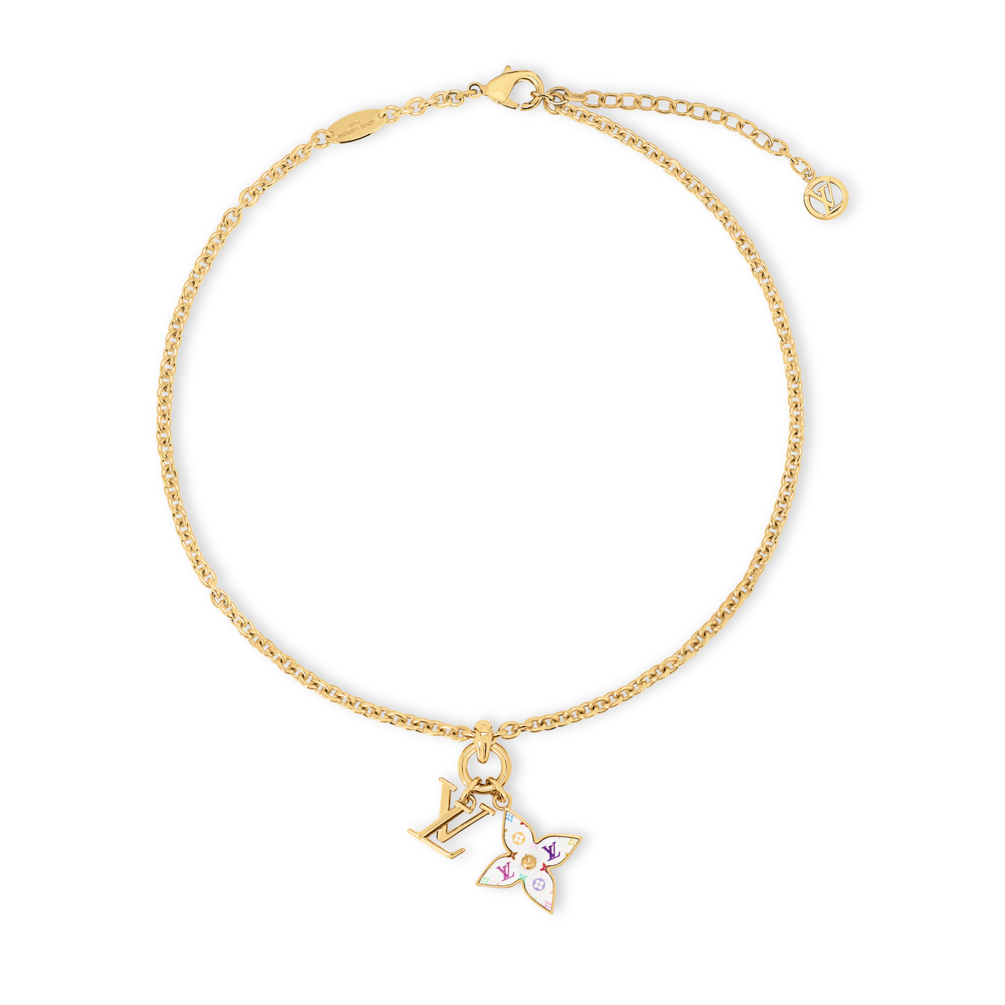 LV x TM Monogram Multicolor Necklace . - Luxury Fashion Jewellery